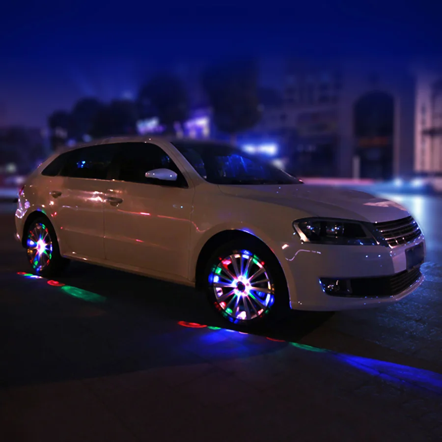SULUCAR 4 шт. автомобильный Стайлинг украшение для шин LED авто солнечная энергия