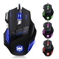 professional game mouse 7200 dpi adjustable 7 button led optical usb wired gaming mouse multi color mice for notebook laptop