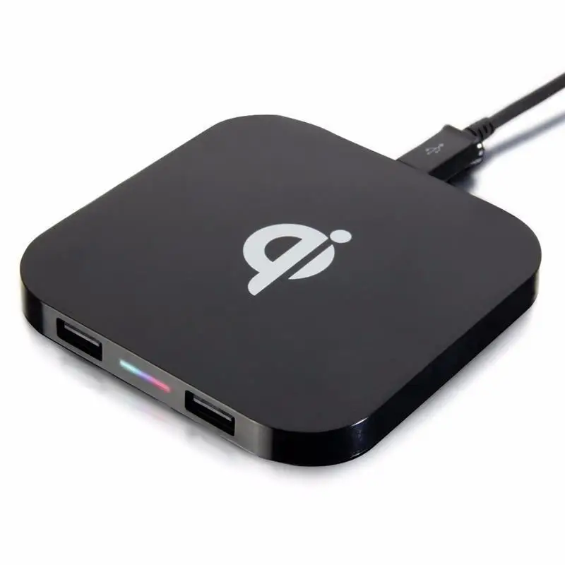 QI Беспроводное зарядное устройство с 2 usb портами для Samsung Galaxy S7 S6 Nexus 4 5 6 Nokia Lumia 950 xl