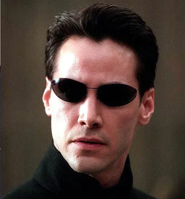 Isenghuo новые оправы классические очки овальной формы с Matrix Morpheus солнцезащитные очки матрицы солнцезащитные очки Кино очки Для мужчин UV400 oculos de sol masculino - Цвет линз: Черный