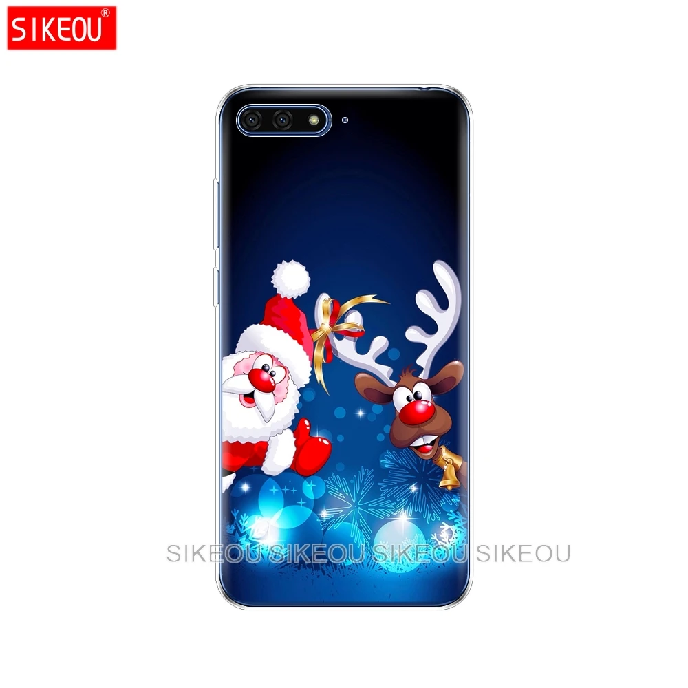 61282 Силиконовый чехол для телефона huawei Honor 7A PRO 7C Y5 Y6 Y7 Y9 Prime милый подарок с рождественским оленем защитный чехол - Цвет: 61282