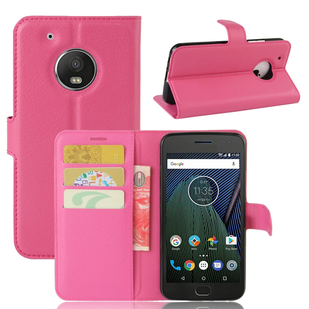 Для Motorola MOTO G5 чехол Модный дизайн кобура флип Littch чехлы из искусственной кожи с