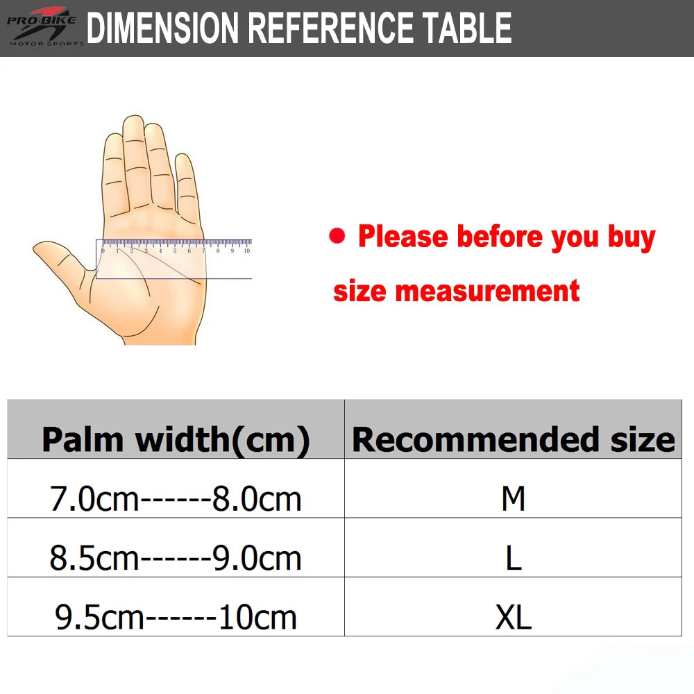 Перчатки для мотоциклистов PRO BIKER Теплые Зимние износостойкие противоскользящие