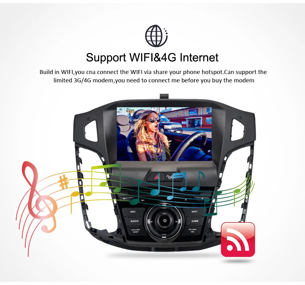 " ips 4G ram Android 9,0 автомобильный стерео dvd-плеер для Ford Focus 2012 2013 gps Navi Видео Радио wifi FM Bluetooth мультимедиа