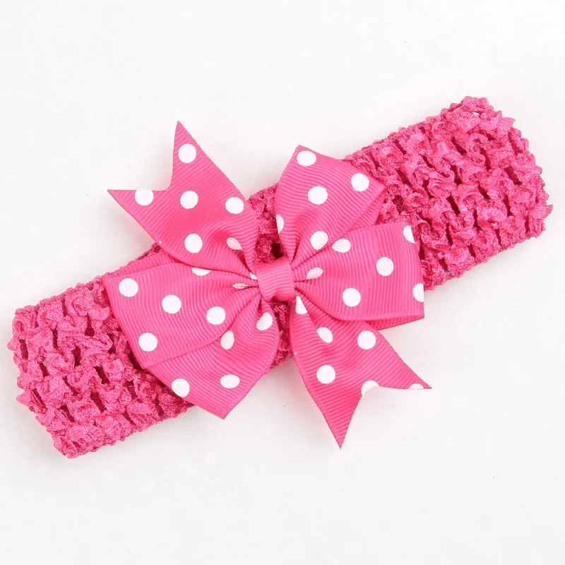 

Fashion Kids Bowknot Headband 24 Colors 1PC Wave Point Girls Ribbon Cute Lovely Elastic Hair Band Hair Accessories