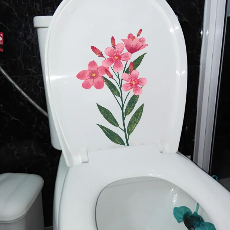 YOJA 15*22.9CM Color Plant Flower Bathroom Toilet Decoration Home Room Wall Sticker T1-1367 | Дом и сад
