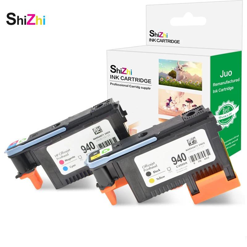 Чернильный картридж SHIZHI 2 пакета для 940 печатающей головки BK/Y (C4900A) M/C (C4901A) Officejet Pro