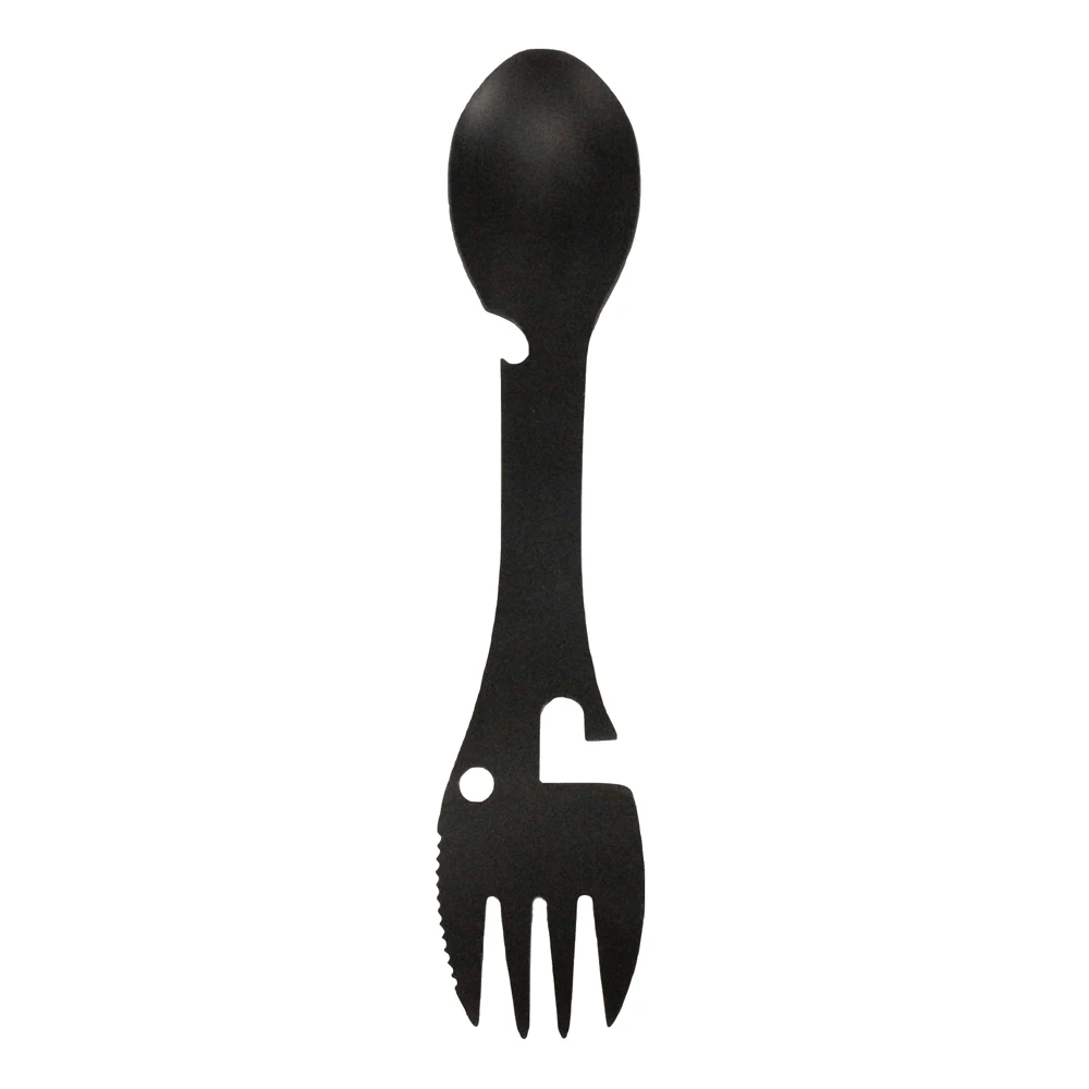 EDC Открытый Кемпинг титановая нержавеющая сталь Spork Кемпинг Сверхлегкий вилка нож выживания титановая Spork Столовые приборы вилка ложка