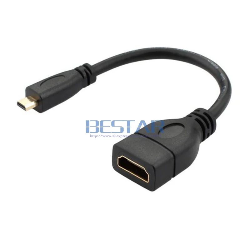 90 градусов правый и левый Угловой Micro HDMI тип D Папа к Женский удлинитель кабель 10