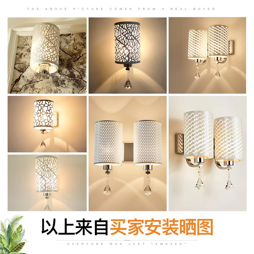 

Crystal Pendant Wall Lamps Bedroom Modern Living Room Crystal Luminaire Aisle Wall lights Mural Lamp Staircase Lamp Bedside Lamp