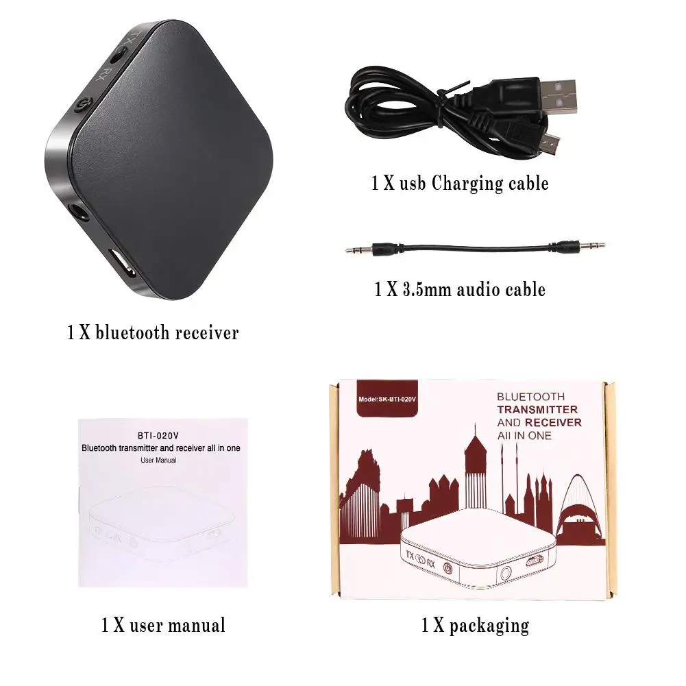 Acekool Bluetooth приемник передатчик 2 в 1 Мини аудио беспроводной адаптер aptX для ТВ ПК телефон Walkman домашняя музыка автомобиль