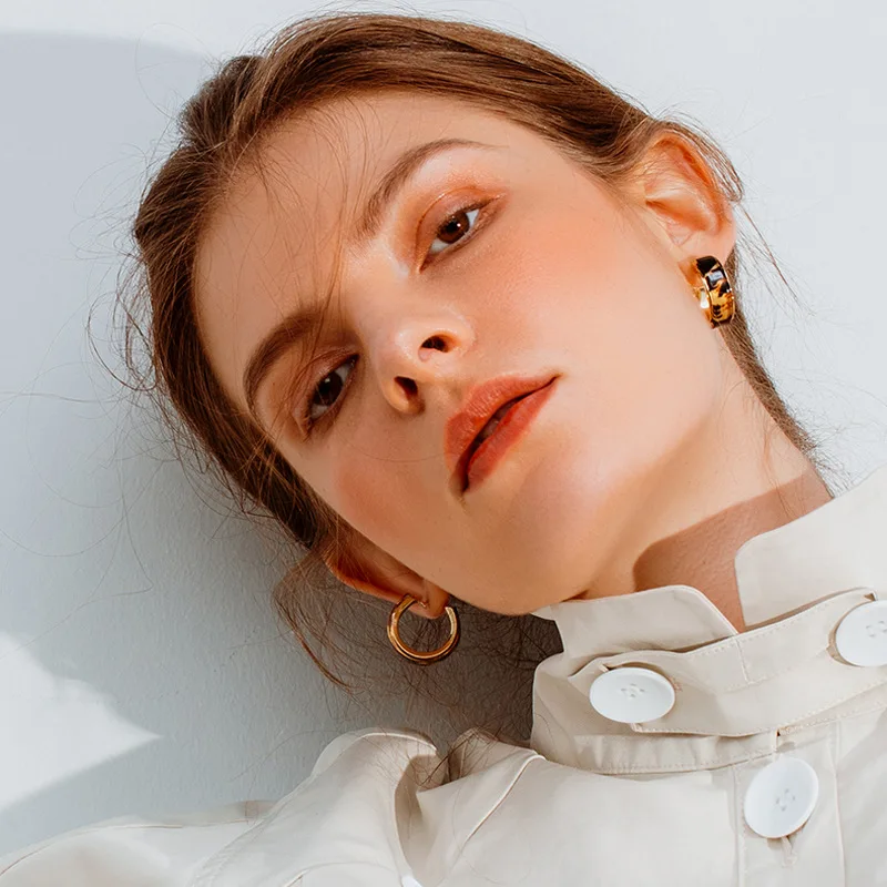 Новая смола акриловые круглые C леопардовые серьги из сплава в стиле бохо