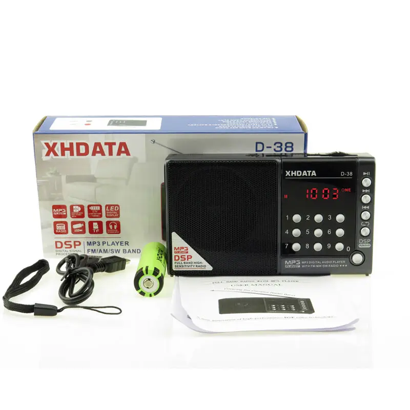XHDATA портативное радио FM стерео MW/SW/MP3 плеер экран DSP Vollband (руководство