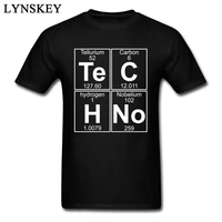novelty design te c h no techno men t shirt hardcore neon element periodic table popular tshirt