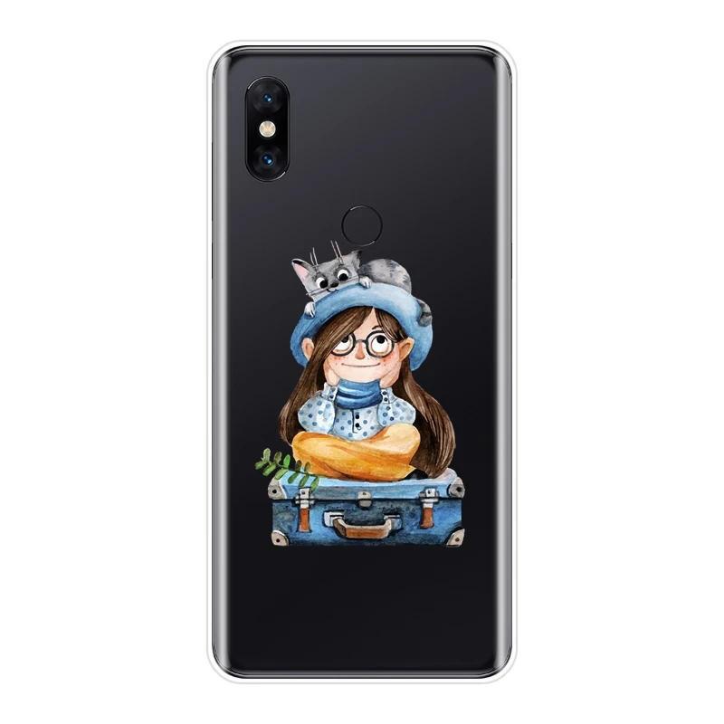 Милый японский чехол Kpop с мультяшной девушкой для Xiaomi Mi Note 1 2 3 мягкий силиконовый