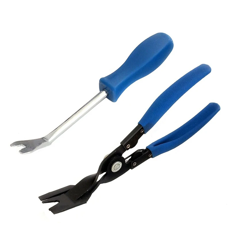 

2pcs/Set Car Door Card Trim Clip Removing Pliers & Upholstery Panel Removal Tool Jaw Design High Quality Accessory Part For Cars