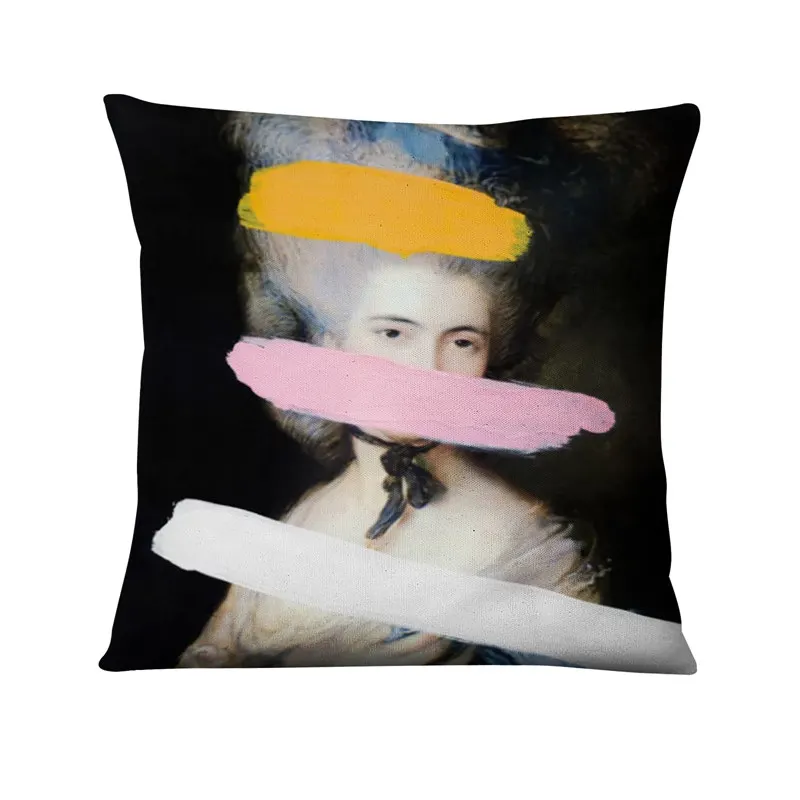 Подушка для дивана с абстрактной масляной краской Декоративные Чехлы подушек 45*45