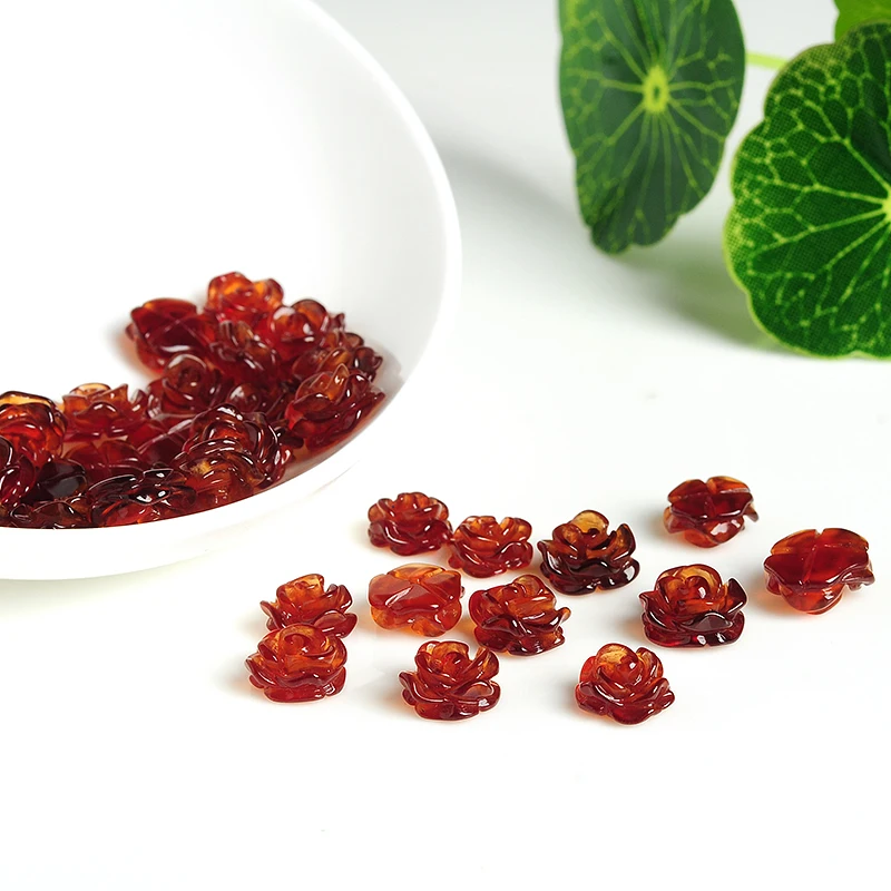 Ювелирные изделия ручной работы гранат Роза кольцо серьги аксессуары части не