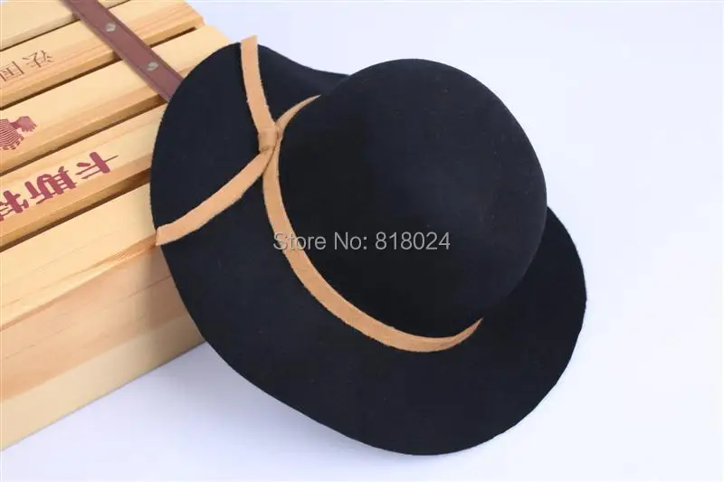 Детская фетровая шляпа с бантом 5 шт./Лот 100% шерсть|felt hat|kids fedorafelt wool hat |