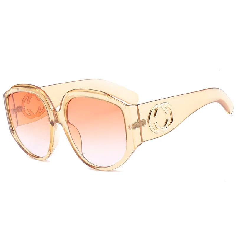Негабаритные Квадратные Солнцезащитные очки женские трендовые Модные Винтажные Солнцезащитные очки с градиентом красного и синего цвета, женские очки UV400 - Цвет линз: 3