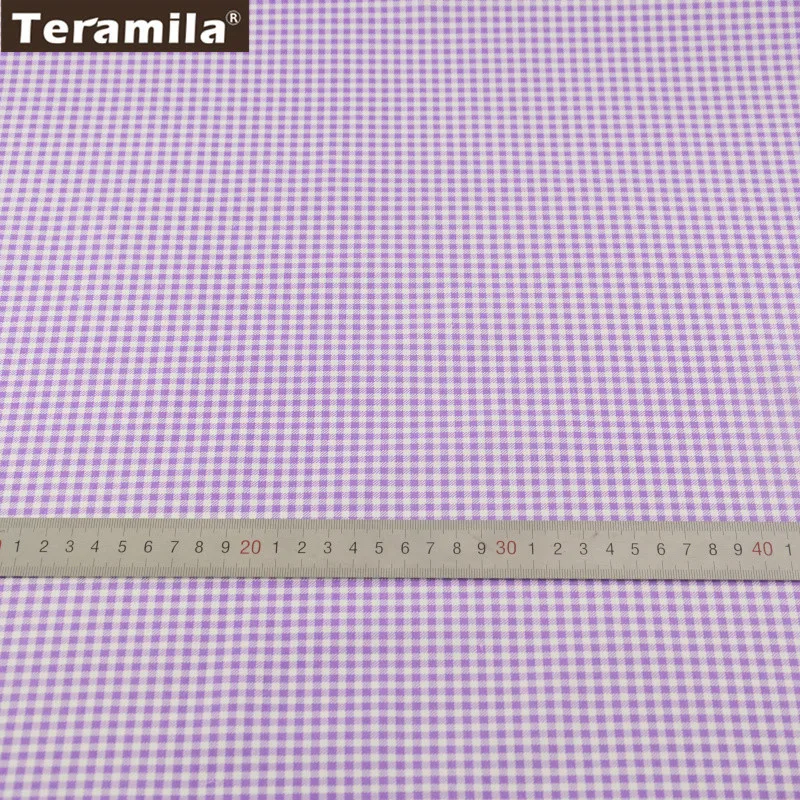 2016 Фиолетовый Проверяет Дизайн 100% хлопок Ткань Жир Квартал Текстиль для дома