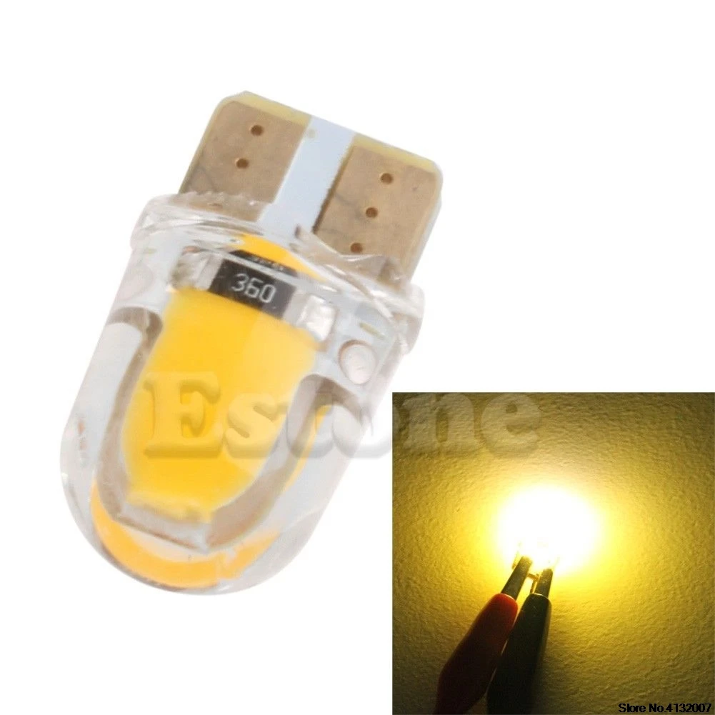 1 шт. светодиод T10 194 168 W5W 8 SMD Canbus силикагель яркая лампа для номерного знака теплый