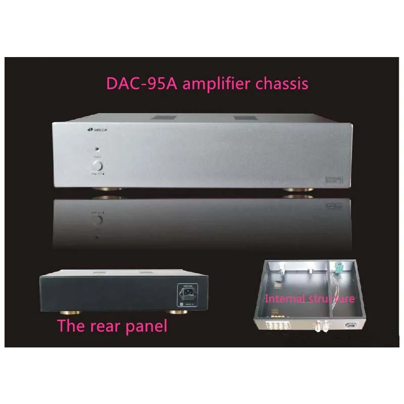 KYYSLB DIY усилитель шасси чехол Корпус DAC95A стандартные алюминиевые панели железные
