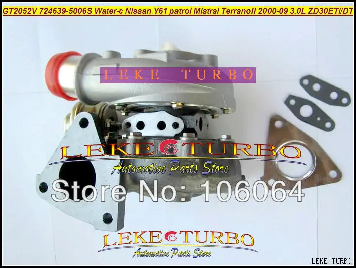 Турбо с водяным охлаждением GT2052V 724639 5006S 705954 5001S для NISSAN Patrol Mistral Y61 97 09 Terrano II ZD30ETi