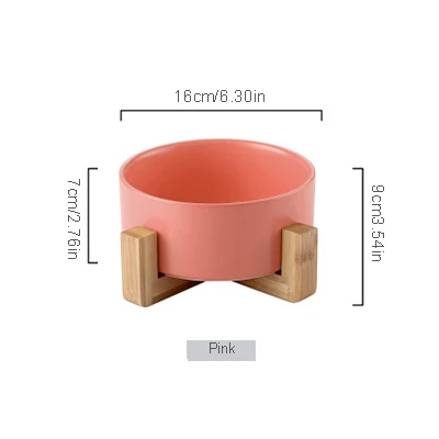 Pink-wooden shelf Матовая миска в скандинавском стиле с деревянной полкой для салата, супа, фруктов, десерта, лапша, рис, керамическая посуда, креативная посуда - Цвет: Pink-wooden shelf
