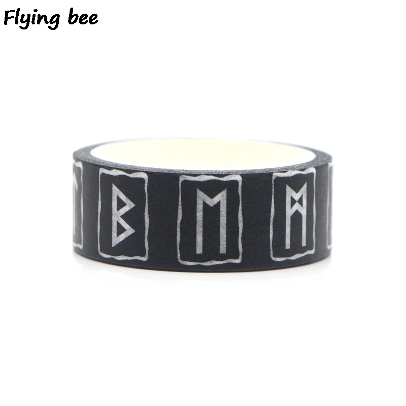 Flyingbee 15mmX5m Руна викингов васи лента бумага DIY декоративная клейкая канцелярские