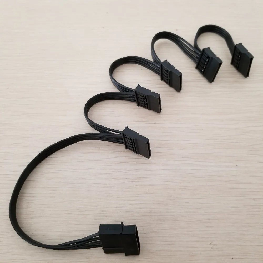 4Pin IDE/SATA Molex до 5 Порты и разъёмы 15Pin SATA Мощность кабель Шнур привод 18AWG провода