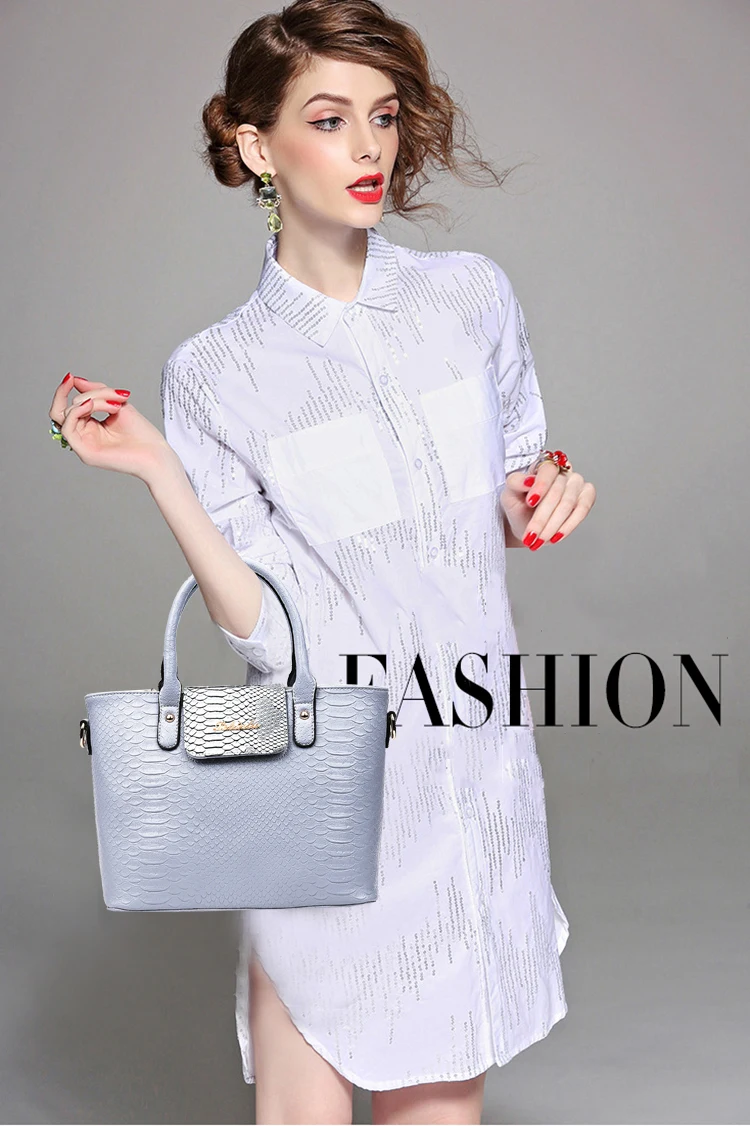 17 New Women Shoulder Bags serpentine Leather Handbags Fashion Female bag High Quality 6-Piece Set Designer Brand Bolsa Feminina