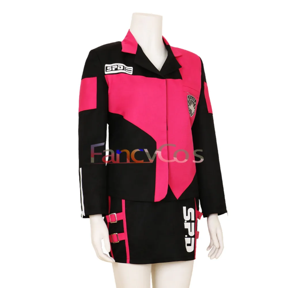 Хэллоуин Tokusou Sentai Dekaranger коумэ Kodou/Дека розовое платье костюм Косплэй игра