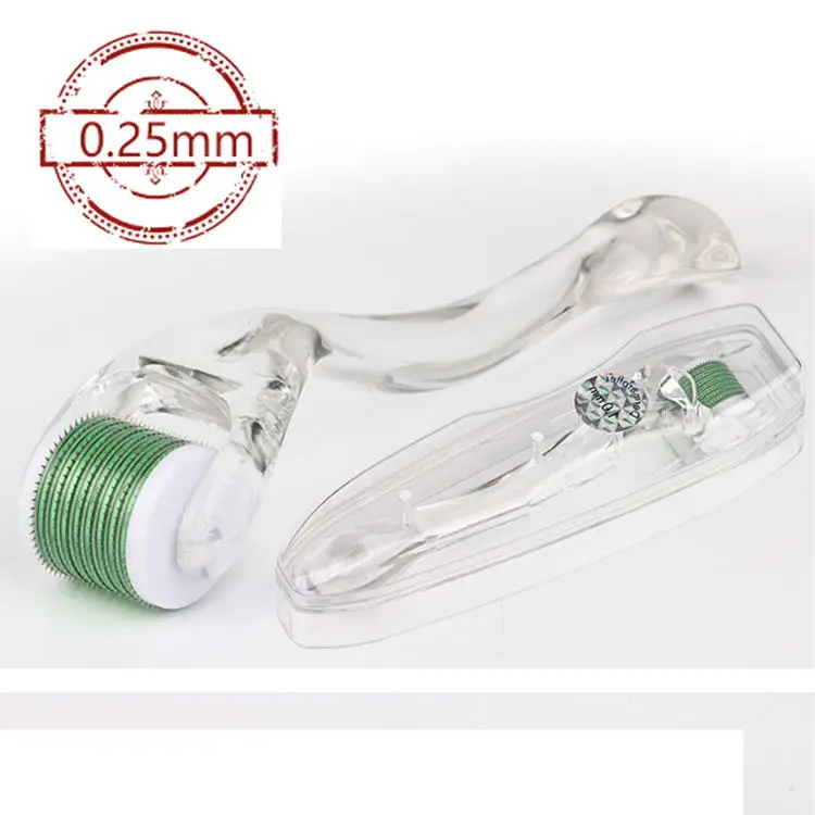 white green 0.25 mm Microneedle Mezoroller DRS 540 Дерма ролик микро иглы дермароллер титановый уход за выпадением волос инструмент для ухода за кожей лица - Цвет: white green 0.25 mm
