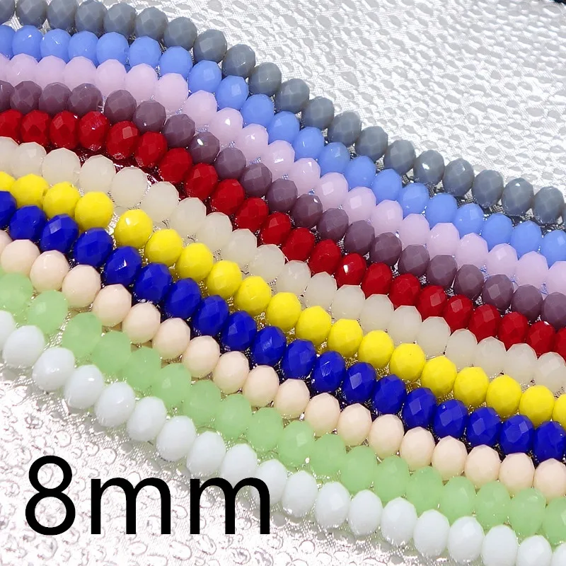 Wholesale 40pcs Crystal Glass Rondelle Faceted Loose Spacer Beads DIY 8x6mm | Украшения и аксессуары