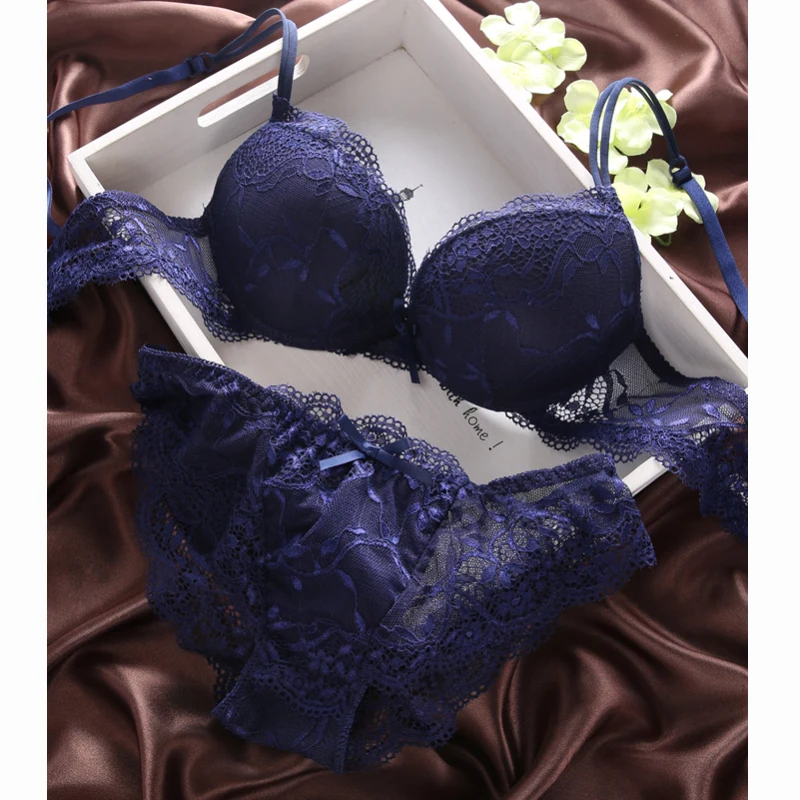Привлекательный кружевной комплект с бюстгальтером женские бюстгальтеры пуш-ап