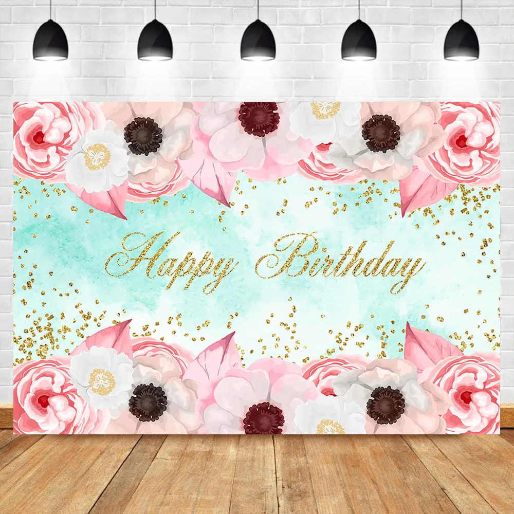 Mocsicka фон для фотосъемки в честь Дня Рождения Девочки Красочные Розы Цветочный