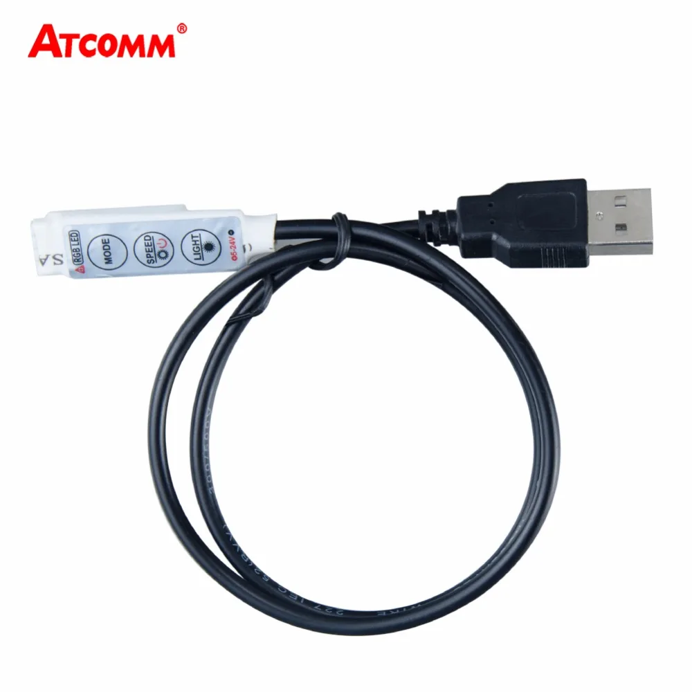 3-кнопочный USB RGB светодиодный контроллер 5-24 В мини диммер интерфейс 4-контактный