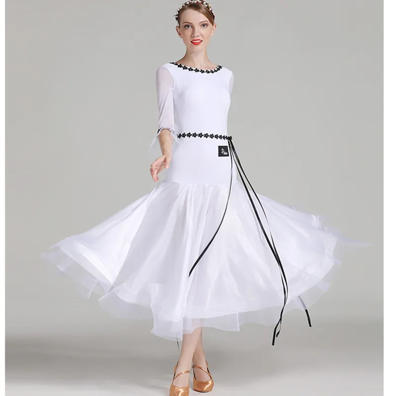 

Lady Ballroom Dance Dresses Standard Dancing Clothes Competition Waltz Tango Dance Dress Fox trot Flamenco Spanish Suit B-6139