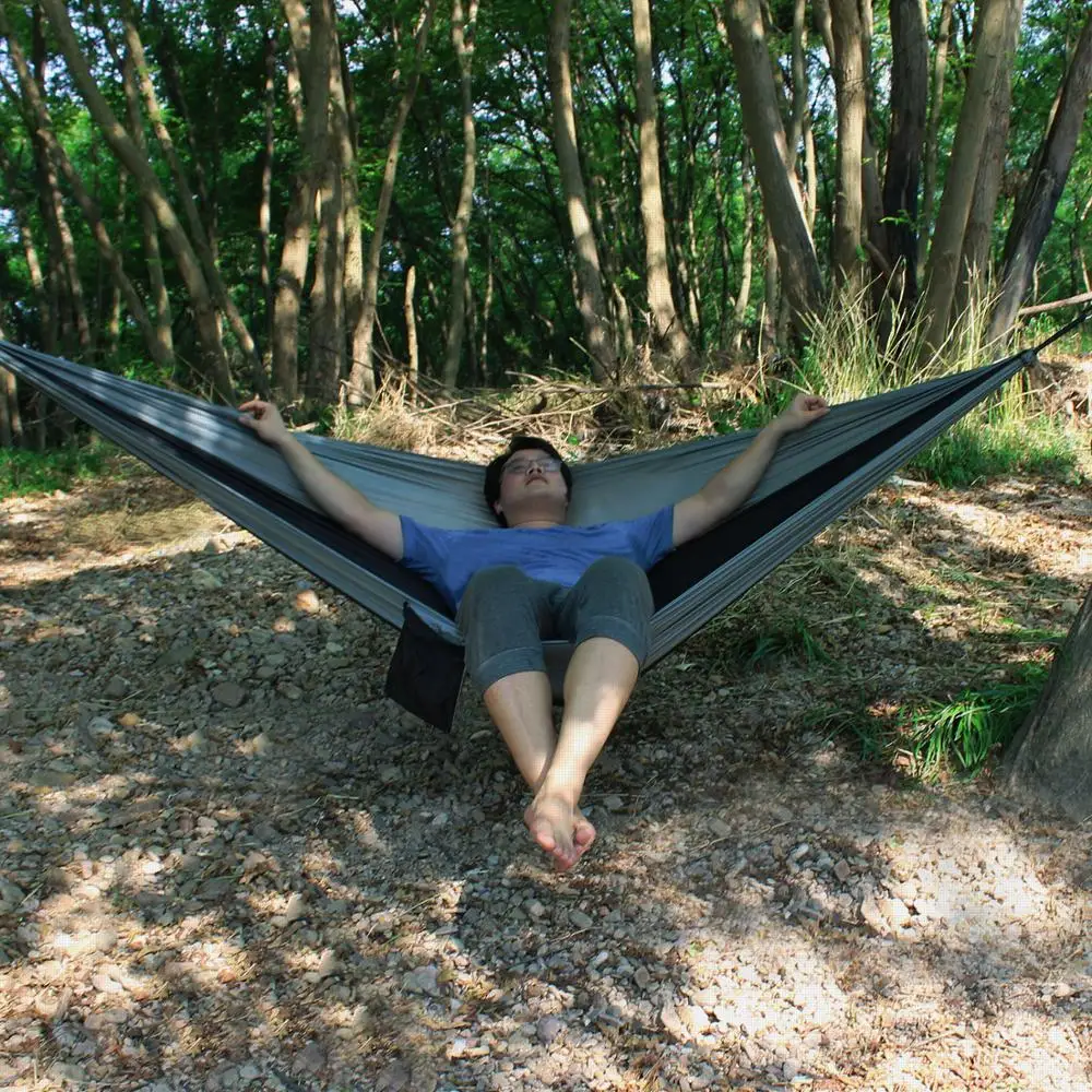 Сверхлегкий портативный гамак для путешествий двойная мебель дома и улицы