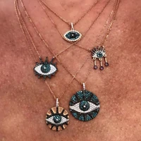2019 lucky women turkish evil eye disco coin pendant necklace bohemia boho style fashion jewelry