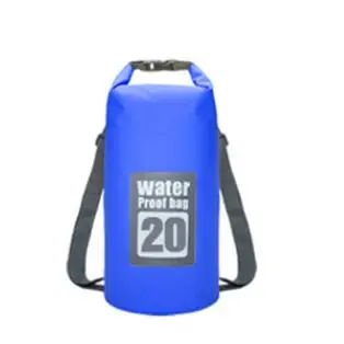 ПВХ Водонепроницаемый сухой мешок 5L 10L 15L 20L Открытый Дайвинг складная сумка для хранения Мужская Женская пляжная сумка для плавания рафтинг река океан рюкзак - Цвет: 20L Blue