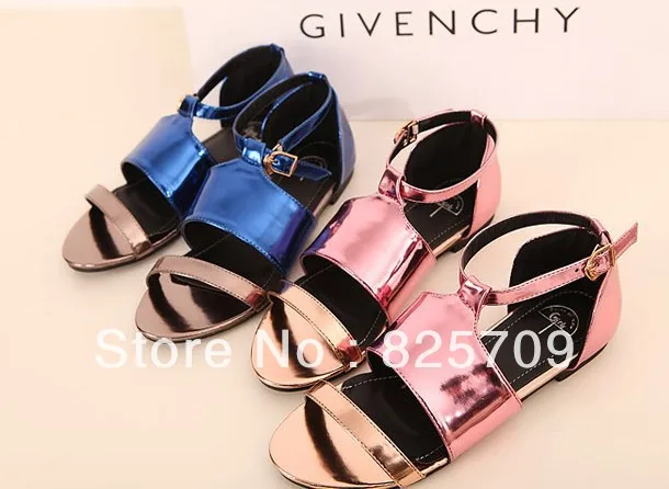 Hot Sale Ladies 2013 Summer Fashion Sandals Laides Flat Shoes Metal Mirror Bright Surface Mix Color PU Best Selling | Обувь
