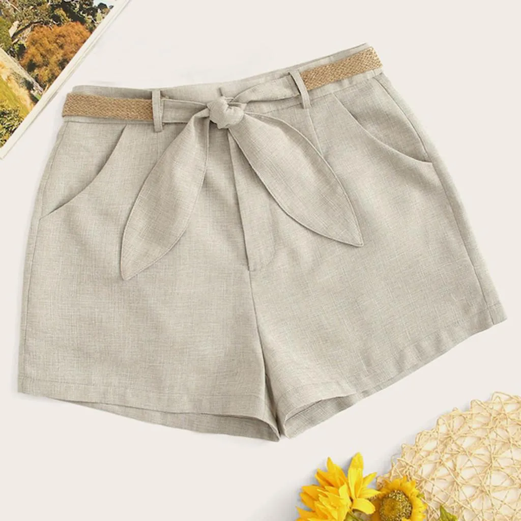 Шорты JAYCOSIN женские летние свободные повседневные хлопковые льняные шорты с