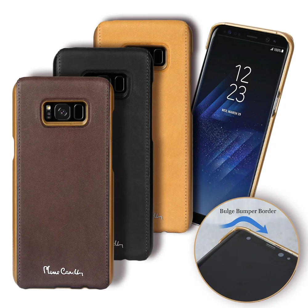 Pierre Cardin роскошный высококачественный чехол из натуральной кожи для Samsung Galaxy S8/S8