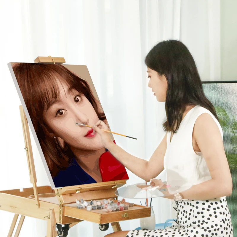 

YIJIE Photo Customized DIY Oil Paint Paintings By Numbers for portrait wedding family custom make diy on canvas custom digita