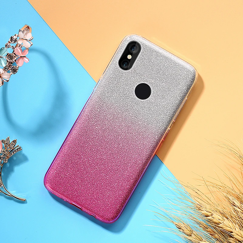 Чехол для Redmi 6 6A Pro ультра тонкий роскошный двухслойный Блестящий Мягкий