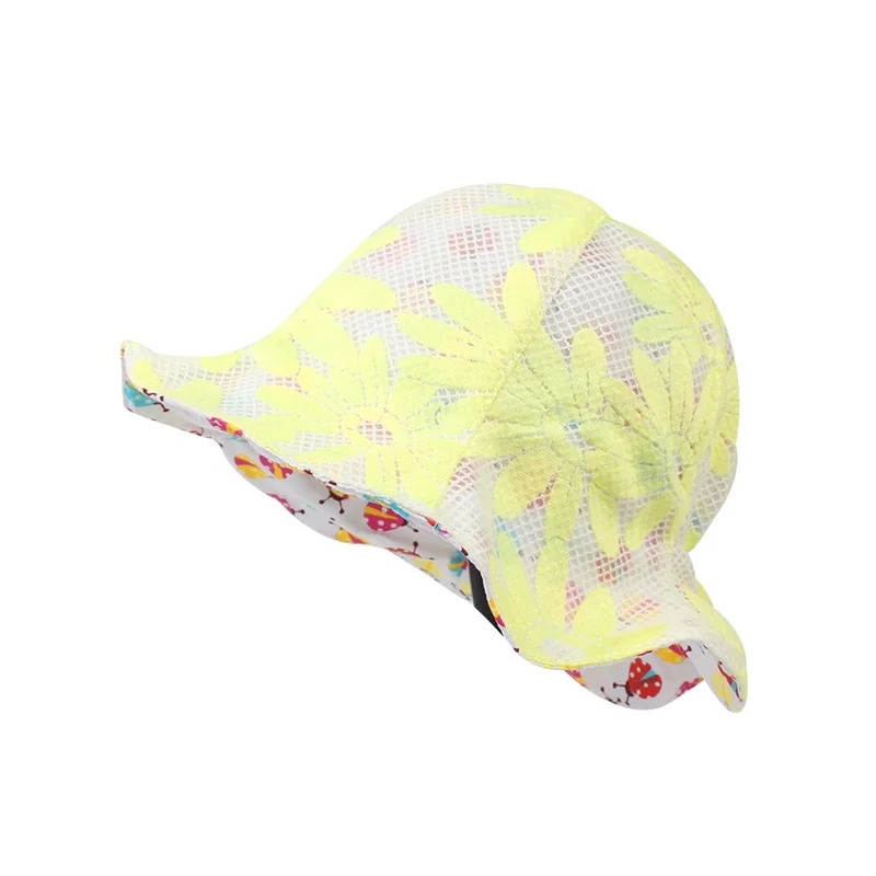Lace Flower Girls Panama Hat Cotton Prince Baby Cap Summer 2 Sides For Cute Clothings | Детская одежда и обувь