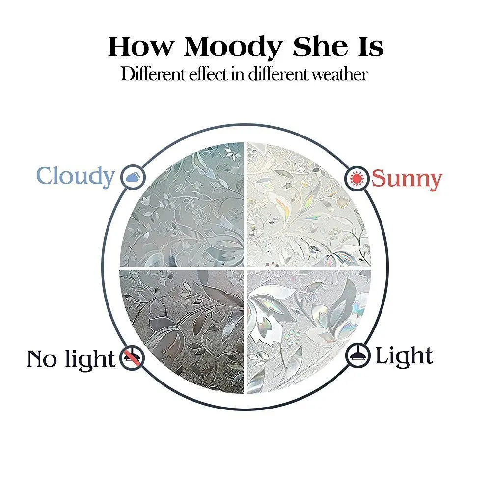 Тюльпан статичные наклейки для матового стекла стеклянная оконная пленка