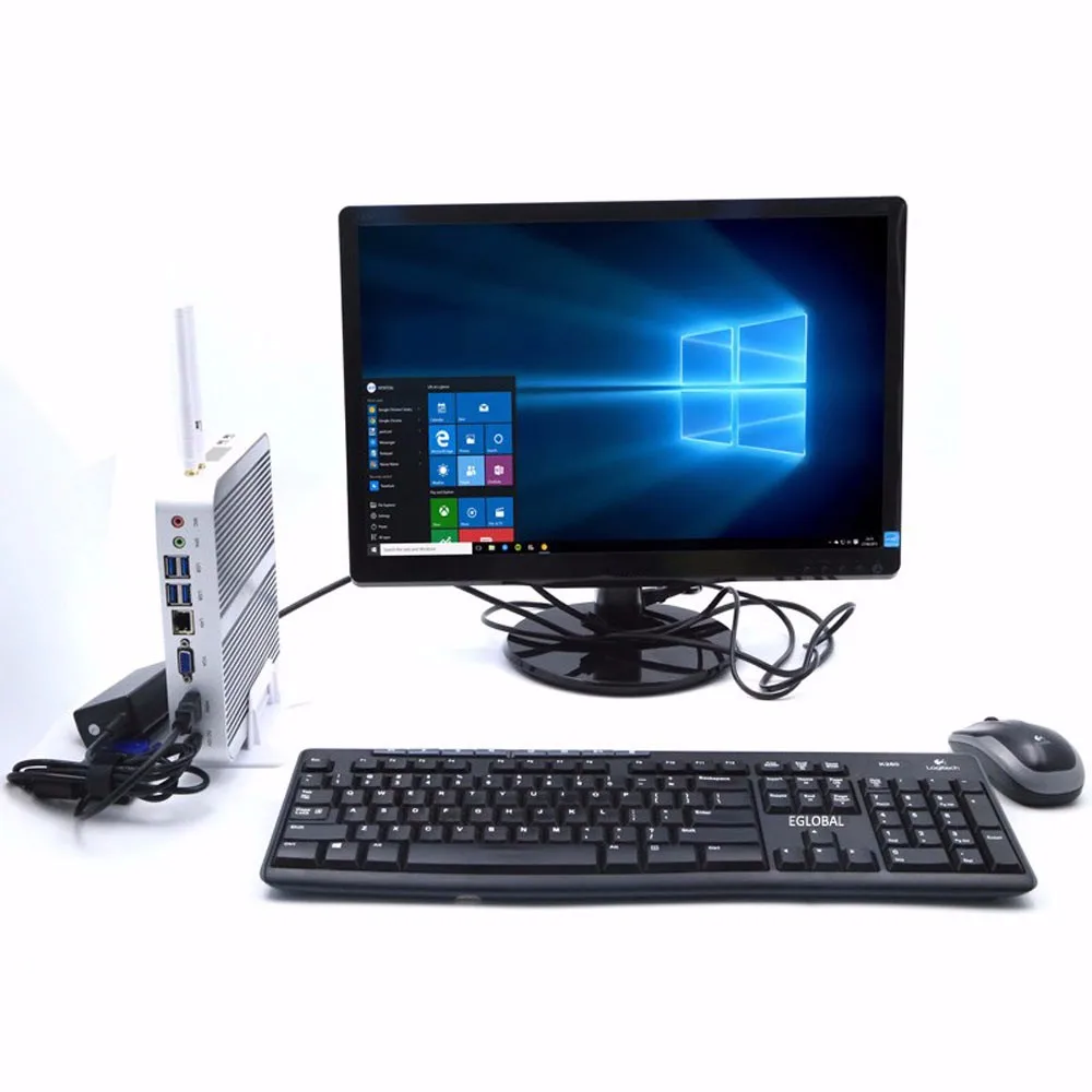 Мини ПК без вентилятора i5 6200U процессор SKYLAKE неттоп HTPC 16 ГБ ОЗУ Blu ray Micro PC Windows 10 мини